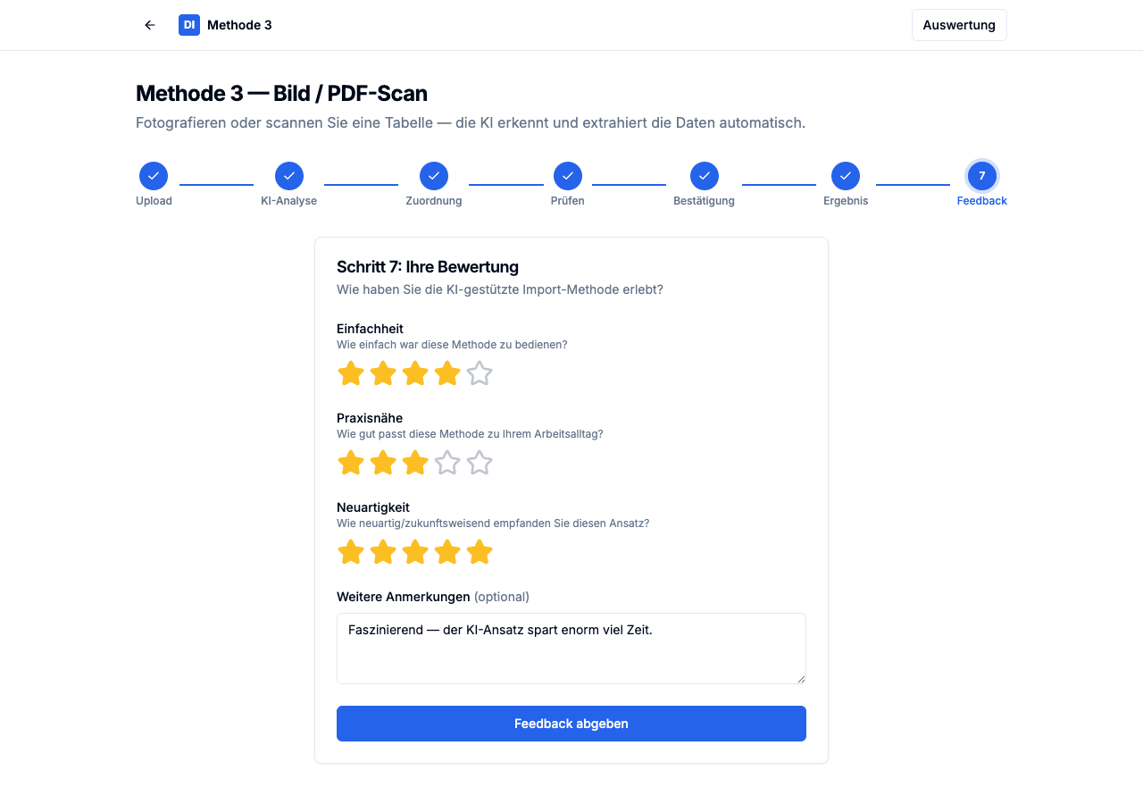 Methode 3 – KI-gestütztes Feedback-Formular